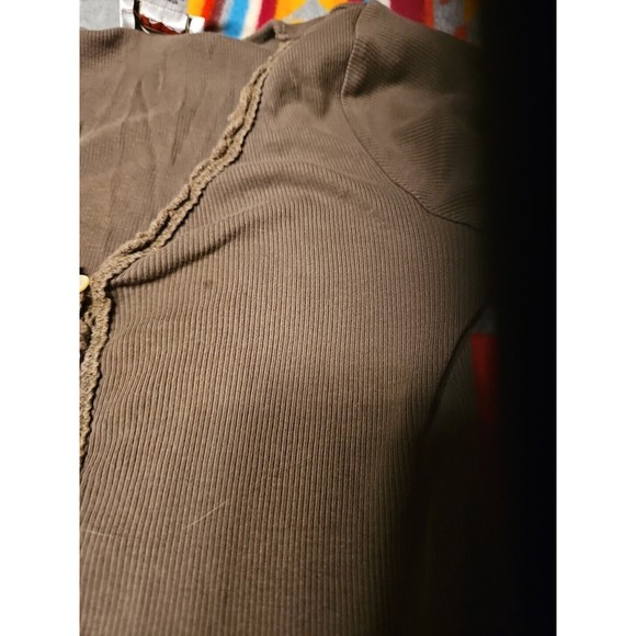 Talbots Top Womens Petite Green Scalloped Neckline Pima Cotton Casual - Picture 11 of 11